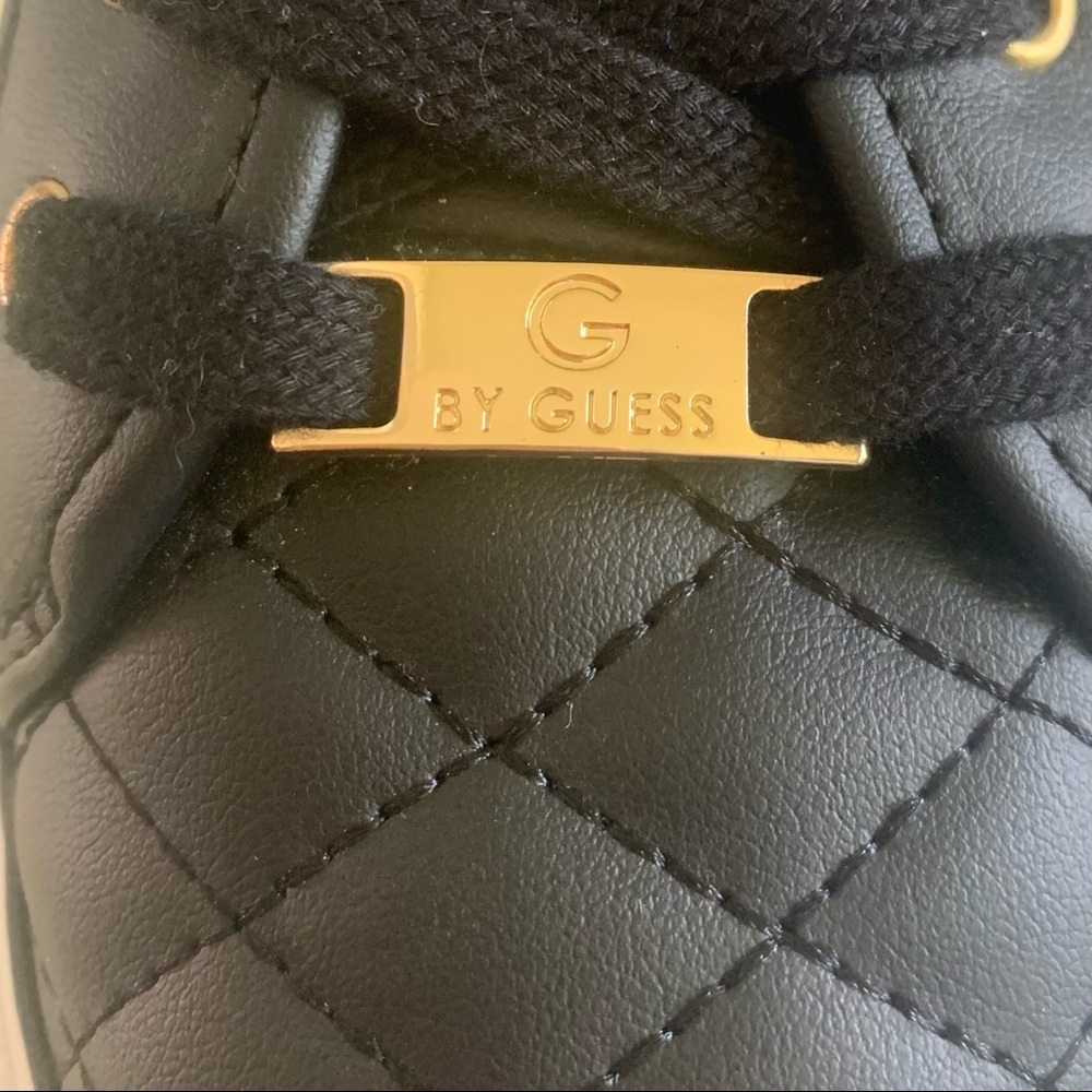G by Guess Black & Gold Quilted Sneakers Size: 7.5 - Picture 10 of 14